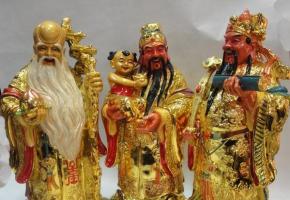 Trei bătrâni feng shui - semnificația figurinelor Trei bătrâni figurine feng shui bronz